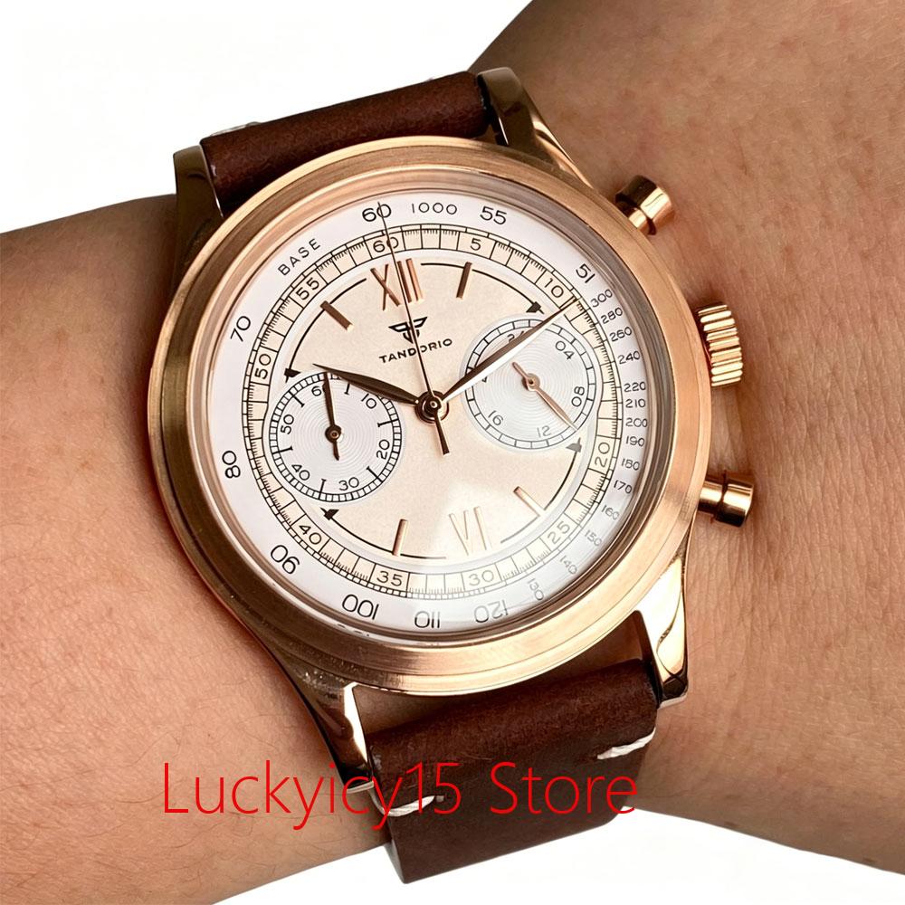 Vintage Collectible Watches - 38mm Vintage Rose Gold Watch Quartz