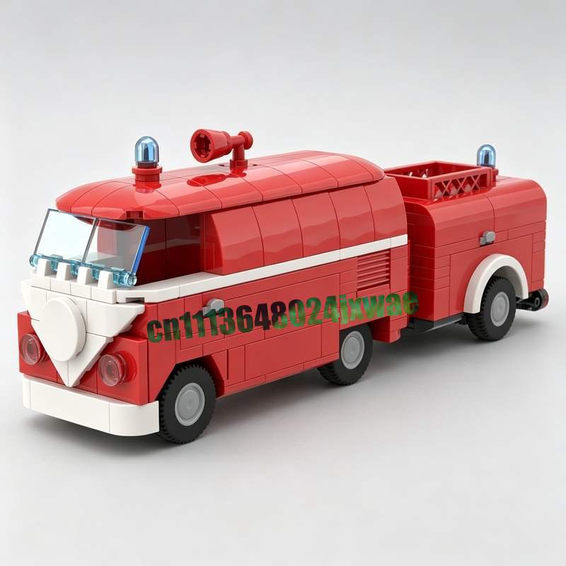 Vintage Collectible Trucks - 369PCS MOC Vintage Fire Truck Building