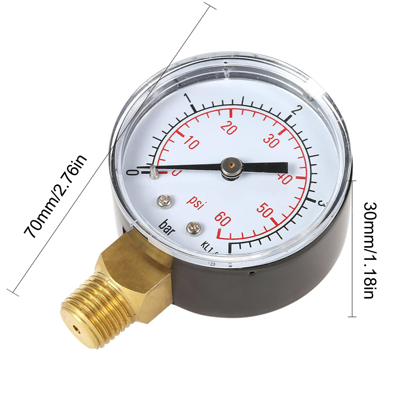 50mm Pool Filter Water Pressur - đánh giá và giá Analog Meter Gauge