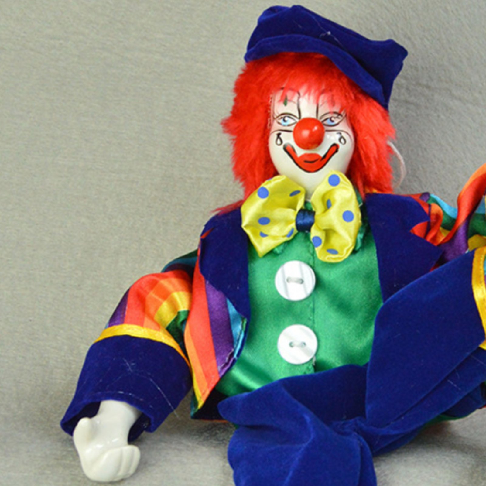 Dangling Leg Clown Doll Handma - đánh giá và giá Vintage Collectible Clowns