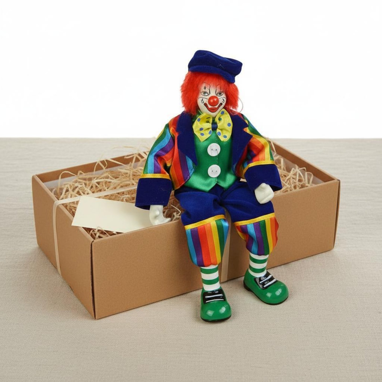 Dangling Leg Clown Doll Handma - đánh giá và giá Vintage Collectible Clowns