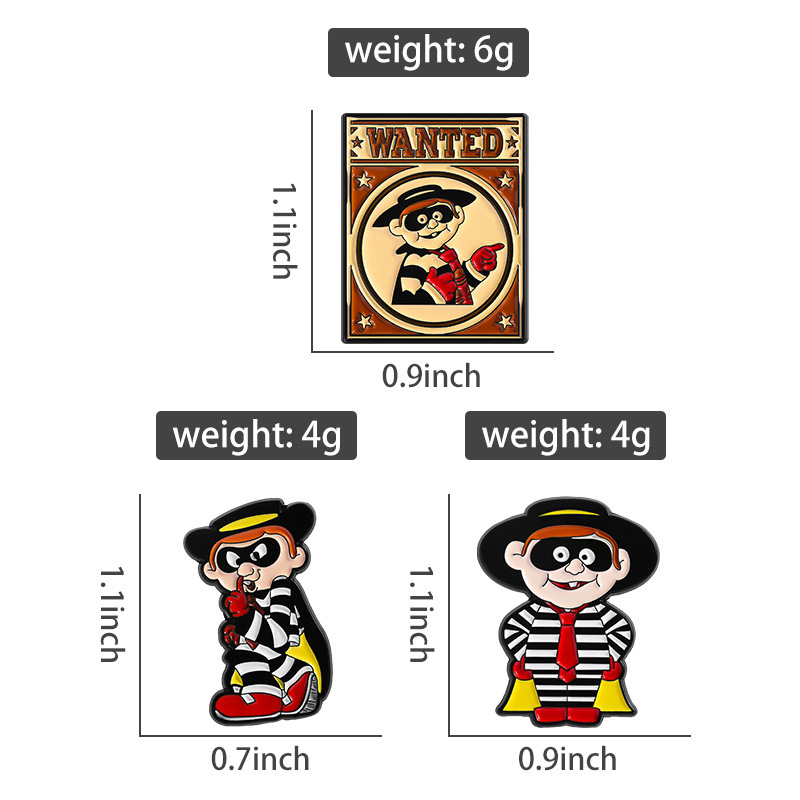 Vintage Hamburglar Enamel Pin  - đánh giá và giá Vintage Cartoon Collectible