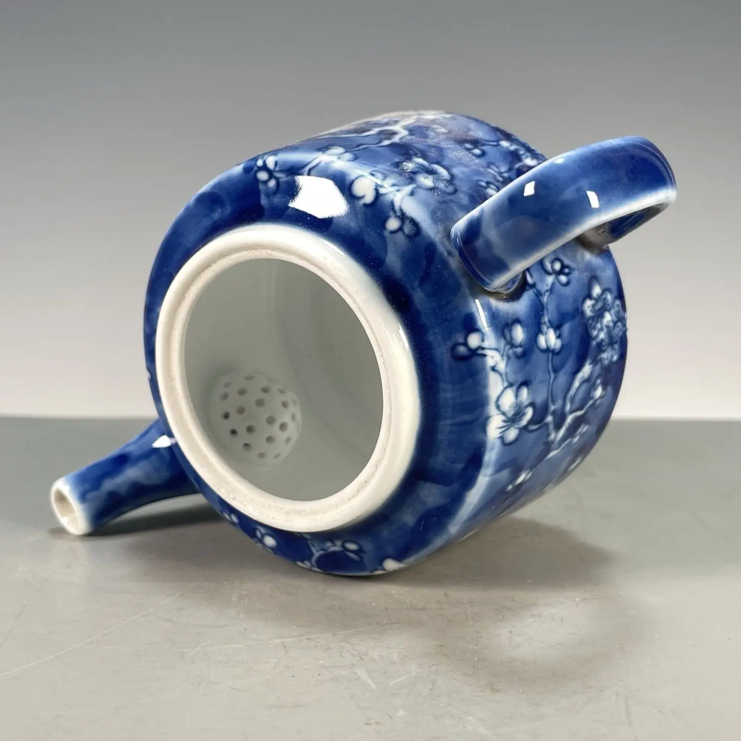 Hand Painted Blue White Flat P - đánh giá và giá Vintage Collectible Pottery
